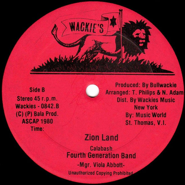 Franklin Issac, Fourth Generation Band / Calabash (3), Fourth Generation Band : I Hear The Angel / Zion Land (12")