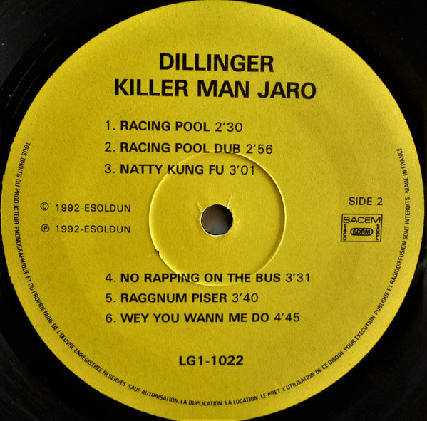 Dillinger : Killer Man Jaro (LP, Comp)