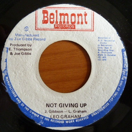 Leo Graham (2) : Not Giving Up (7")