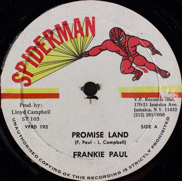 Frankie Paul / Bobby Ellis : Promise Land / Riot (12")