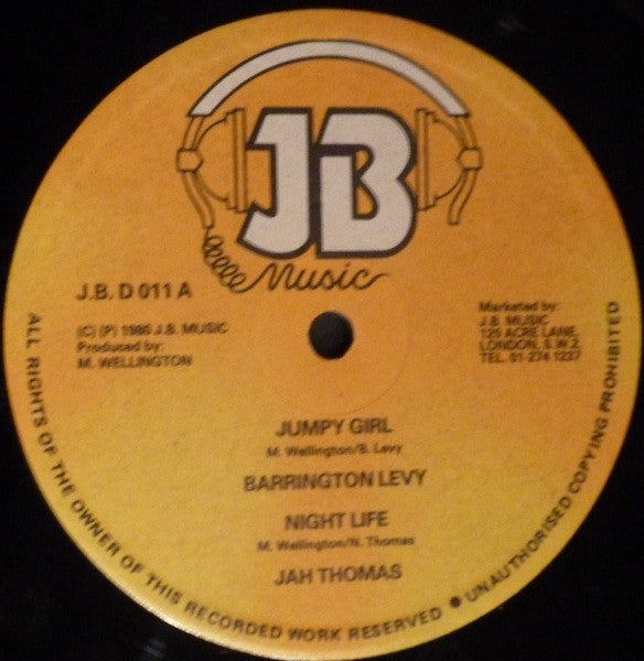 Barrington Levy, Jah Thomas : Jumpy Girl / Night Life (12", Maxi)