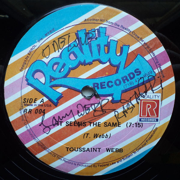 Laury Webb : It Seems The Same  (12")