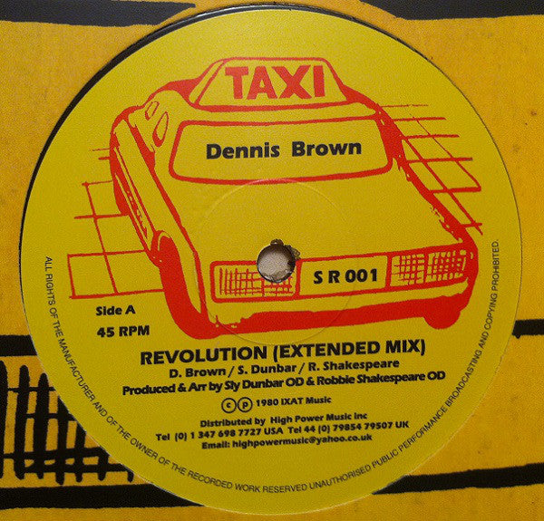Dennis Brown : Revolution (Extended Mix) (12", RE)