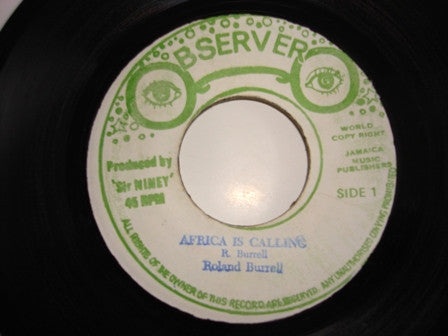Roland Burrell : Africa Is Calling  (7")