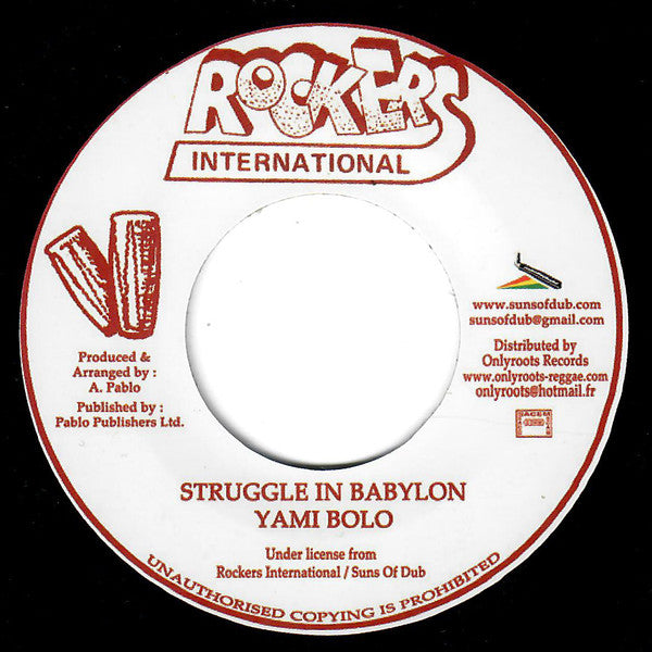 Yami Bolo : Struggle In Babylon (7", RE)