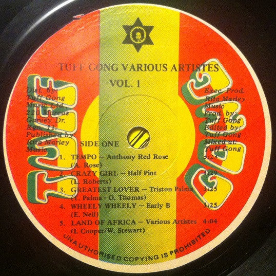 Various : Tuff Gong Various Artistes Volume 1 (LP, Comp)