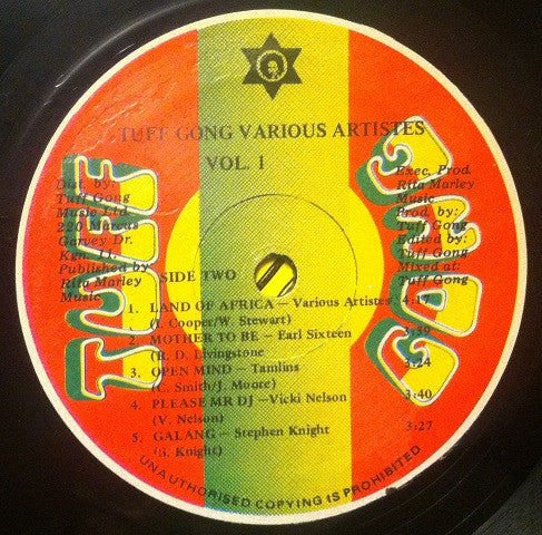 Various : Tuff Gong Various Artistes Volume 1 (LP, Comp)