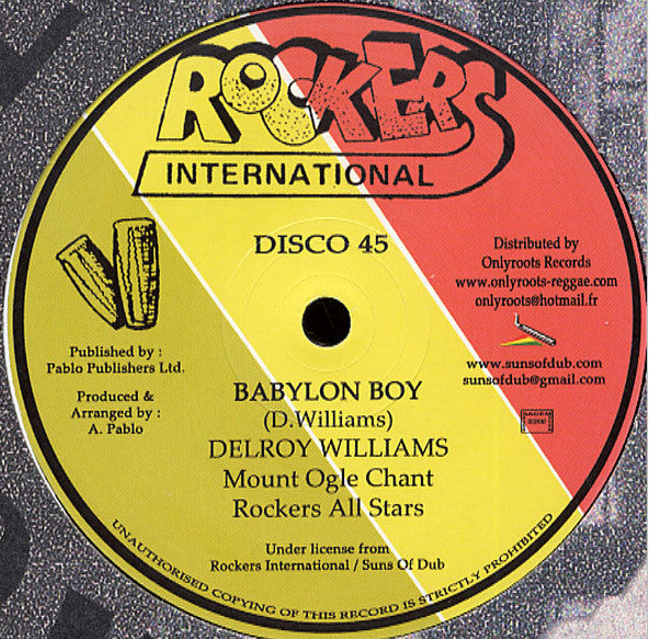 Delroy Williams : Think Twice / Babylon Boy (12", RE)