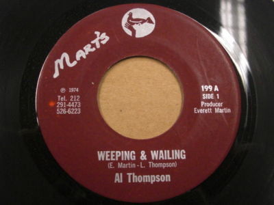Linval Thompson : Weeping And Wailing (7")