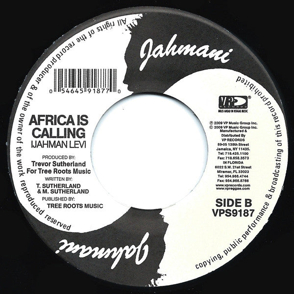 Ijahman Levi : Jah Watch Man / Africa Is Calling (7")