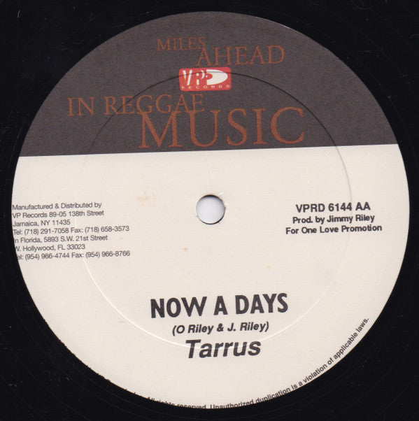 Anthony B / Tarrus Riley : Wann Back / Now A Days (12")