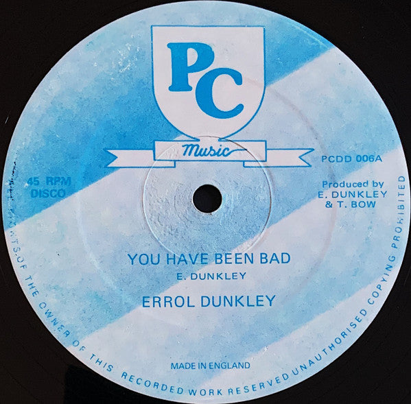 Errol Dunkley / Errol Dunkley And Golden (16) : You Have Been Bad / Millitant Man (12")
