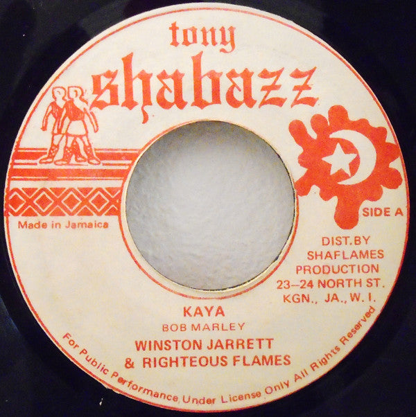 Winston Jarrett, The Righteous Flames : Kaya (7")