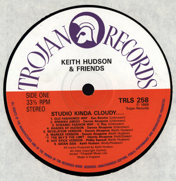Various : Studio Kinda Cloudy - Keith Hudson And Friends (LP, Comp)