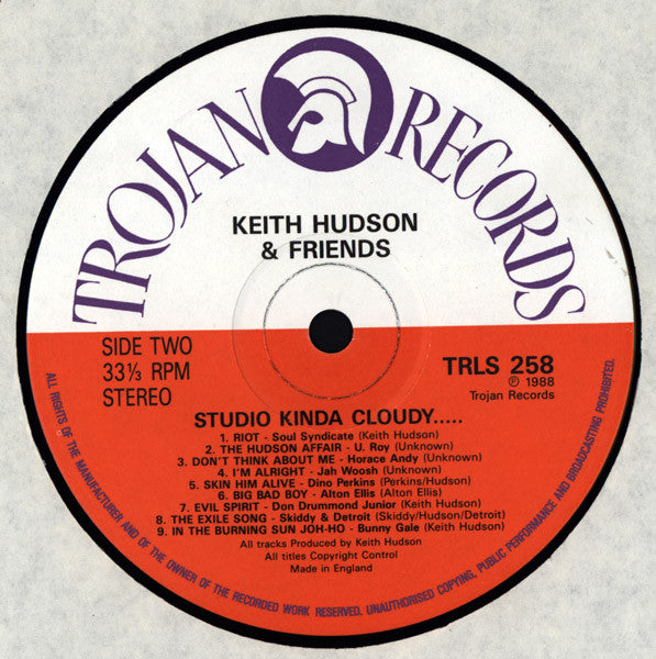 Various : Studio Kinda Cloudy - Keith Hudson And Friends (LP, Comp)