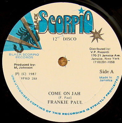 Frankie Paul : Come On Jah (12")