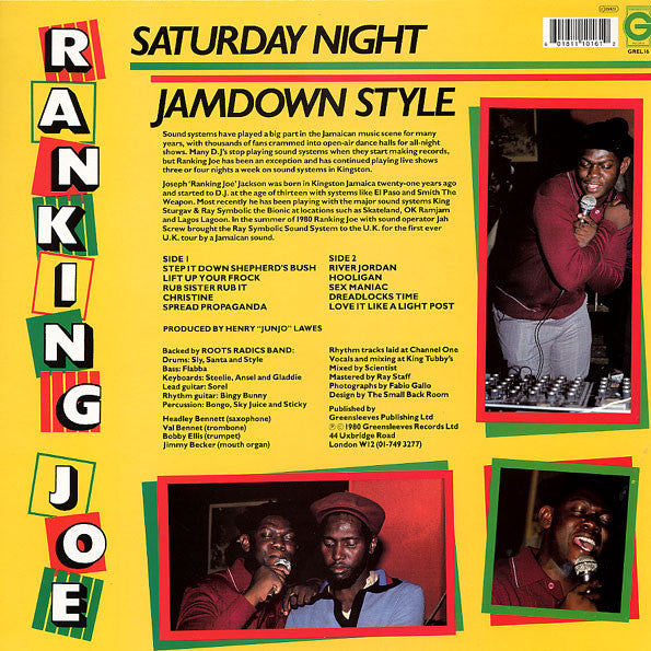 Ranking Joe : Saturday Night Jamdown Style (LP, Album, RE)