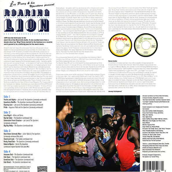 Lee Perry & His The Upsetters : Roaring Lion (2xLP, Album, Comp, Blu)