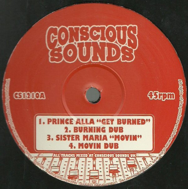 Prince Alla / Sista Maria / Brian Bless : Get Burned / Movin / None Shall Escape The Judgement (12", EP)