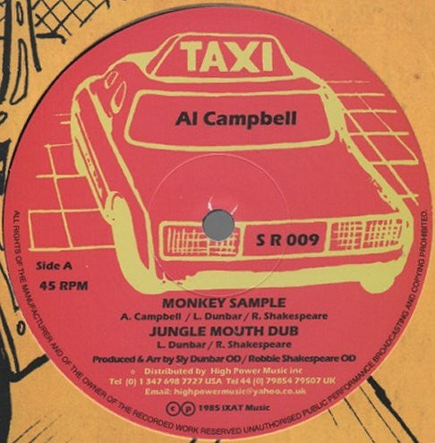 Al Campbell / Linval Thompson : Monkey Sample / Halla Them A Halla (12", RE)