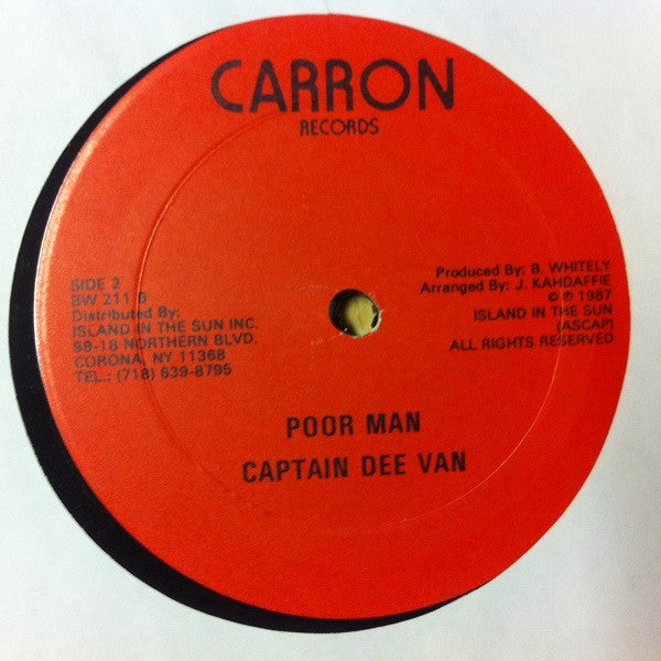 Junior Kahdaffie / Capt. Dee Van : Easy Man / Poor Man (12")