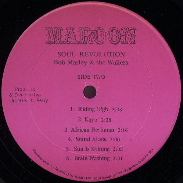 Bob Marley & The Wailers : Soul Revolution Part 2 (LP, Album)