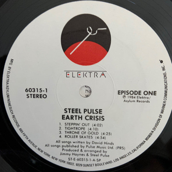Steel Pulse : Earth Crisis (LP, Album, Spe)