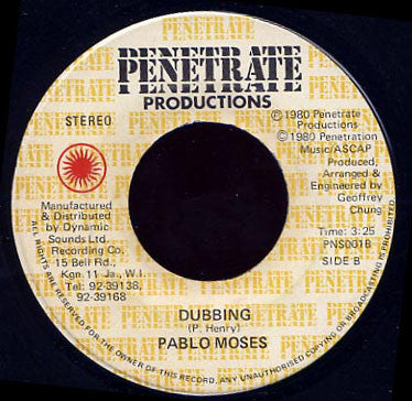 Pablo Moses : Dubbing Is A Must (7")