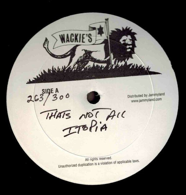 Itopia : That's Not All (Parts I & II) (12", Single, Ltd, Num, RP)
