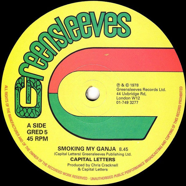 Capital Letters : Smoking My Ganja / Natty Walk (12", RE)