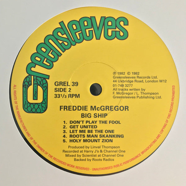 Freddie McGregor : Big Ship (LP, Album, RE)
