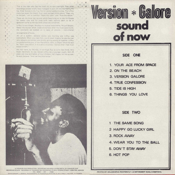 U Roy* : Version Galore (LP, Album, RE)