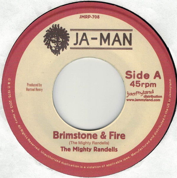 Randells (2) : Brimstone & Fire (7", Single, RE)