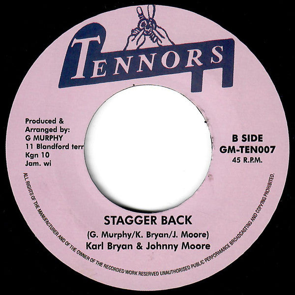 The Tennors / Karl Bryan & Johnny Moore : Baff Boom / Stagger Back (7", Single, RE)