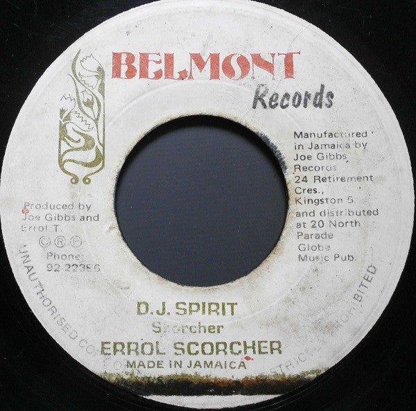 Errol Scorcher : D.J. Spirit (7", Single)