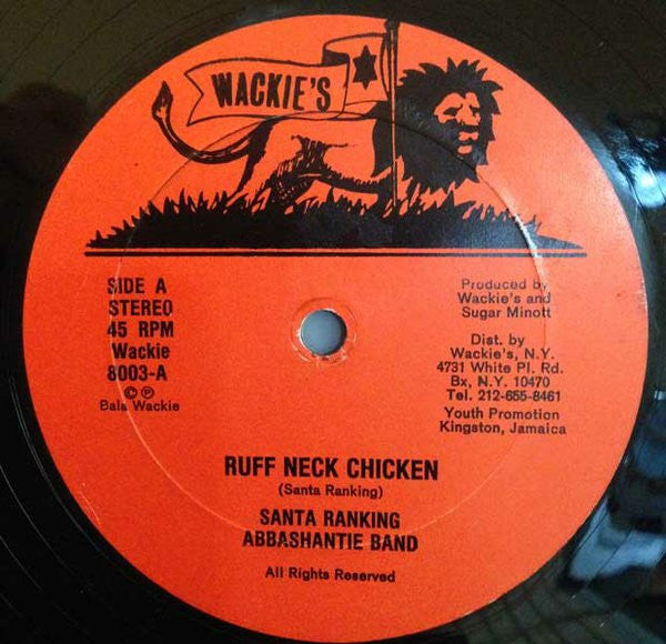 Santa Ranking, Abbashantie Band / Maxine Miller : Ruff Neck Chicken / You Don't Care For Me (12")