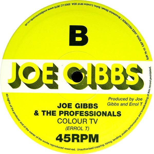 Joe Tex (2) & U Black / Joe Gibbs & The Professionals : Standardization / Colour TV (10")