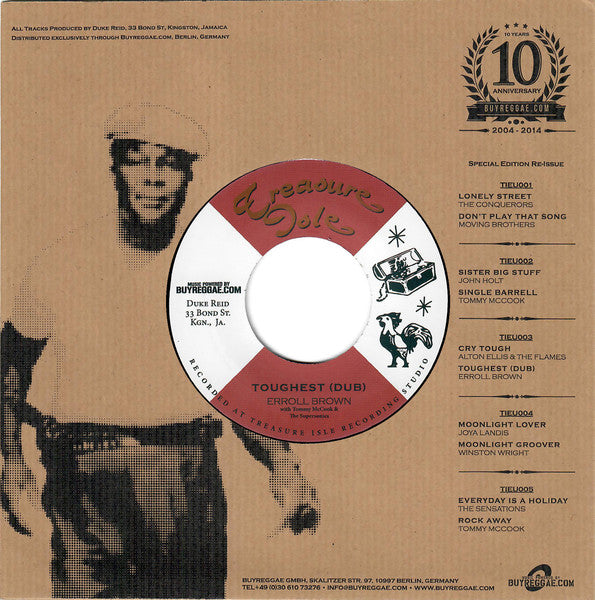 Alton Ellis, Lynn Taitt, The Flames, Tommy McCook & The Supersonics / Tommy McCook & The Supersonics, Errol Brown (2) : Cry Tough / Toughest Dub (7", RE)