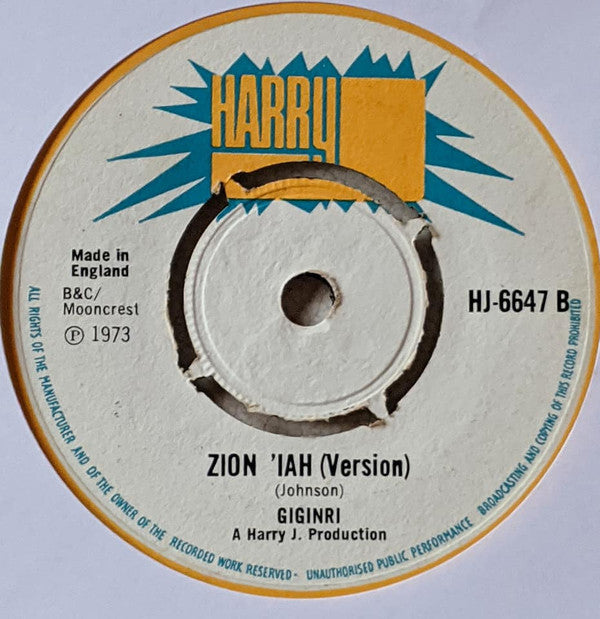 Giginri : Zion 'Iah (7")