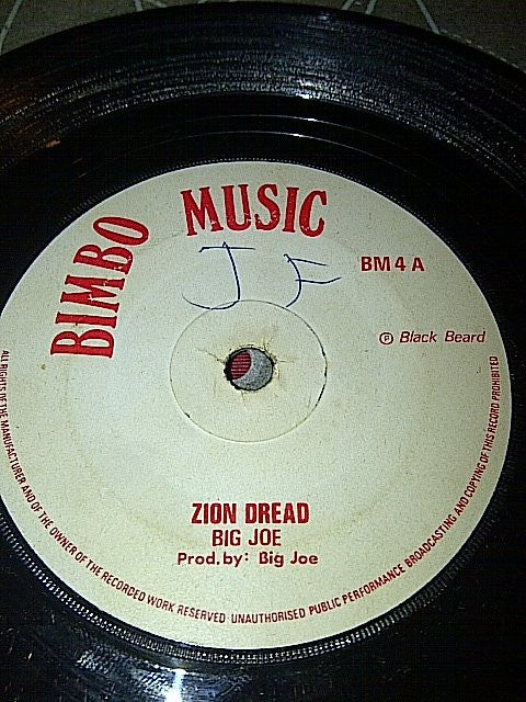 Big Joe / Derrick Morgan : Zion Dread / What A Disturbance (7")
