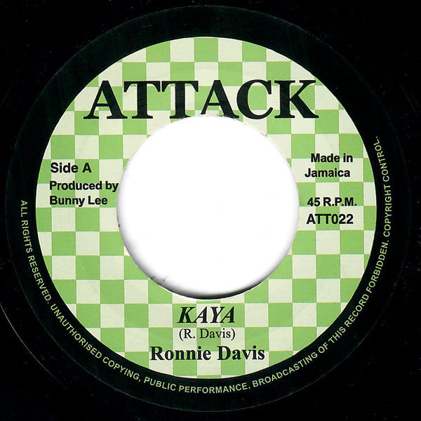 Ronnie Davis : Kaya  (7", RE)
