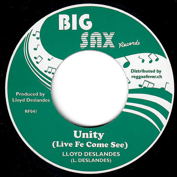 Lloyd Deslandes : Unity (Live Fe Come See) (7", Single, RE)