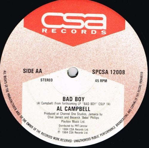 Peter Metro & Yellowman / Al Campbell : The Girl Is Mine / Bad Boy (12")