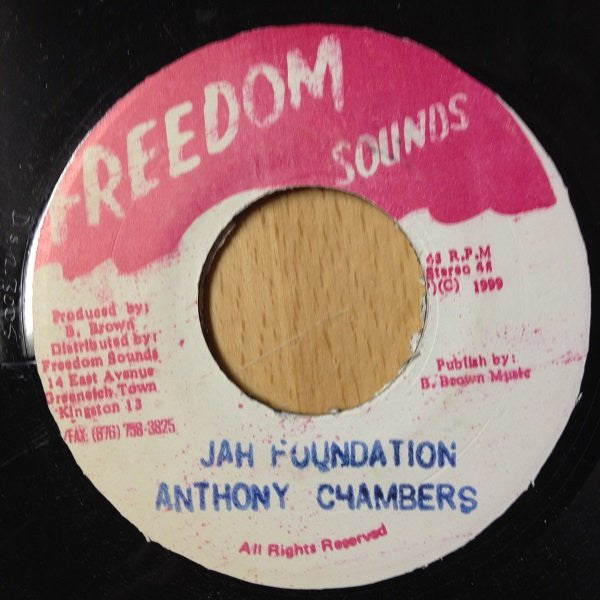 Anthony Chambers : Jah Foundation (7", RP)