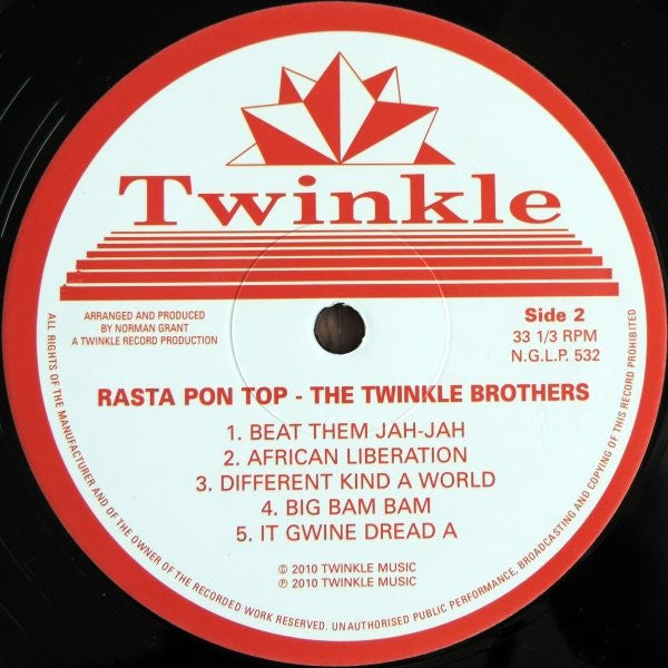 Twinkle Brothers : Rasta Pon Top (The First Album) (LP, Album, RP)