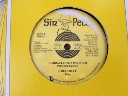 Professor Grizzly : Miracle We A Perform (12")