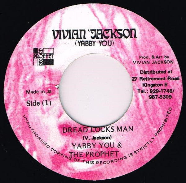Yabby You & The Prophet* : Dread Locks Man (7", Single)