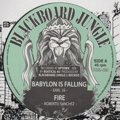 Earl 16* / Roberto Sanchez / Lutan Fyah / Rockdis All Stars : Babylon Is Falling / Fire / Survivor / Survival Dub  (12")