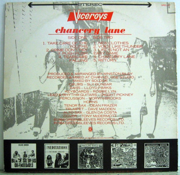 The Viceroys : Chancery Lane (LP, Album)