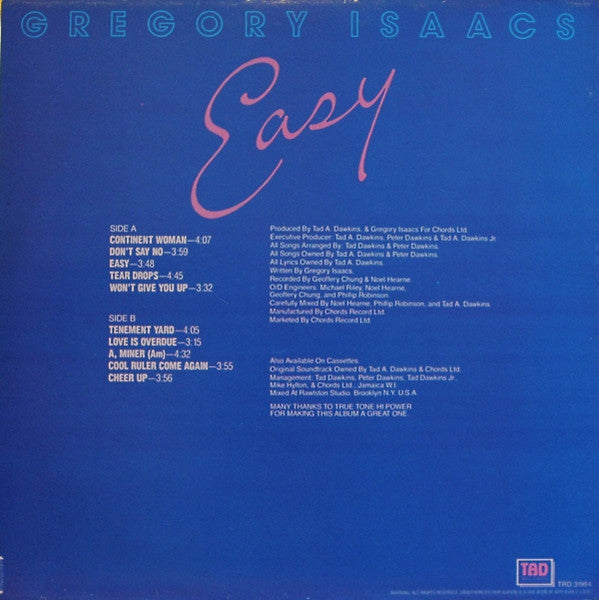 Gregory Isaacs : Easy (LP)